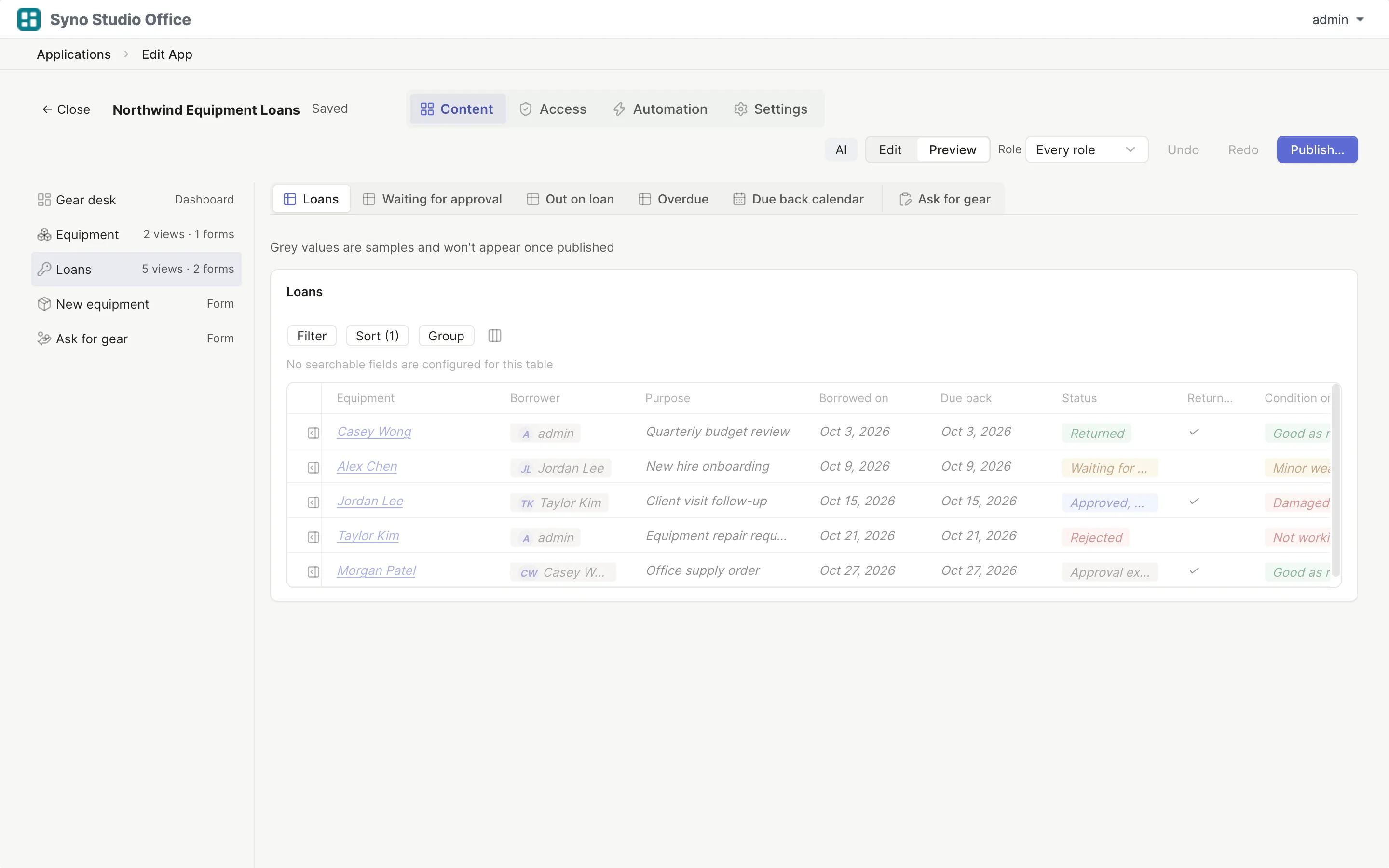 App built by AI open in the editor